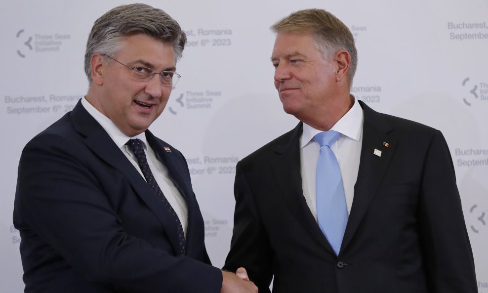 Andrej Plenković i rumunjski predsjednik Klaus Iohannis