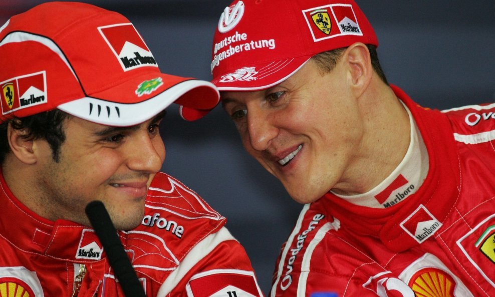 Felipe Massa i Michael Schumacher