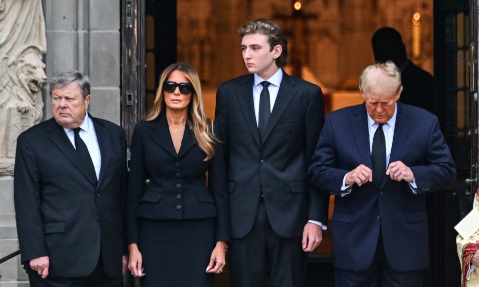 Viktor Knavs, Melania Trump, Barron Trump i Donald Trump