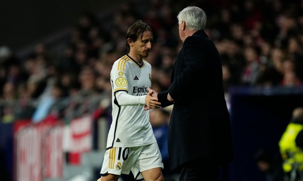 Luka Modrić i Carlo Ancelotti