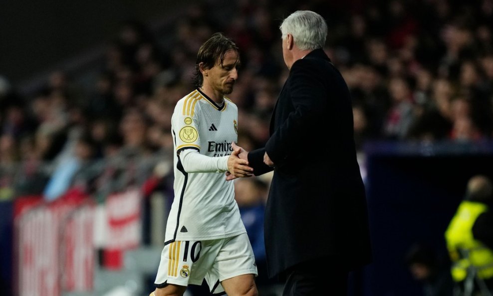 Luka Modrić i Carlo Ancelotti