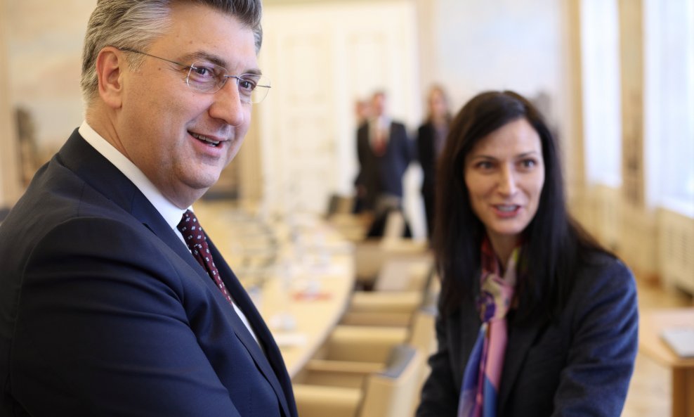 Andrej Plenković i Marija Gabrijel