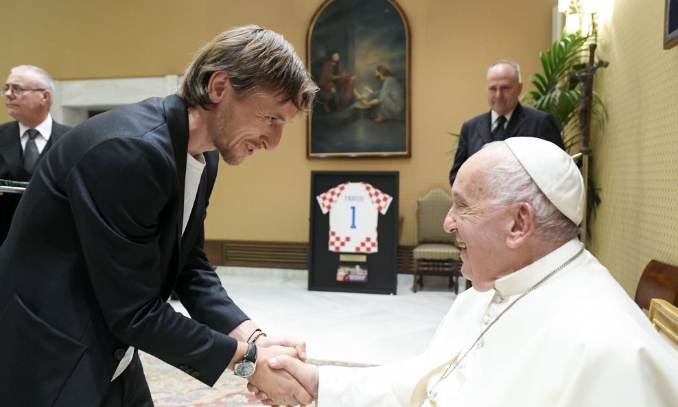 Luka Modrić i papa Franjo