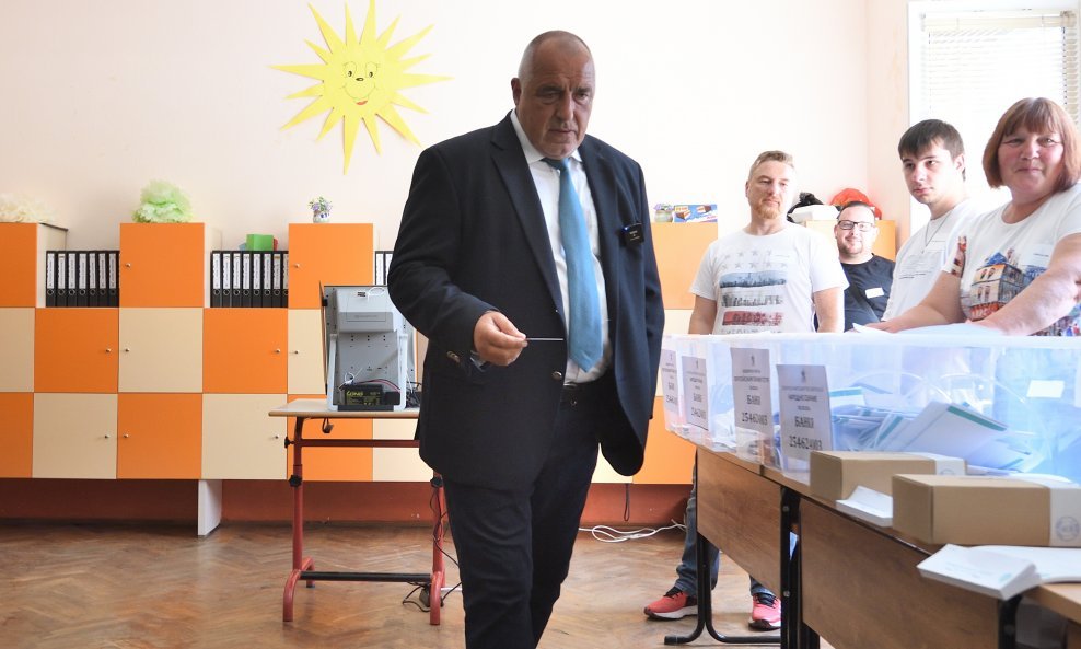 Bojko Borisov na biralištu u Bugarskoj na izborima za Europski parlament