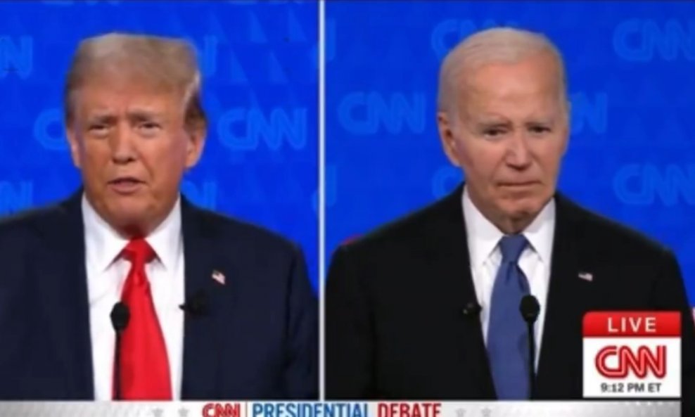 Donald Trump i Joe Biden tijekom debate
