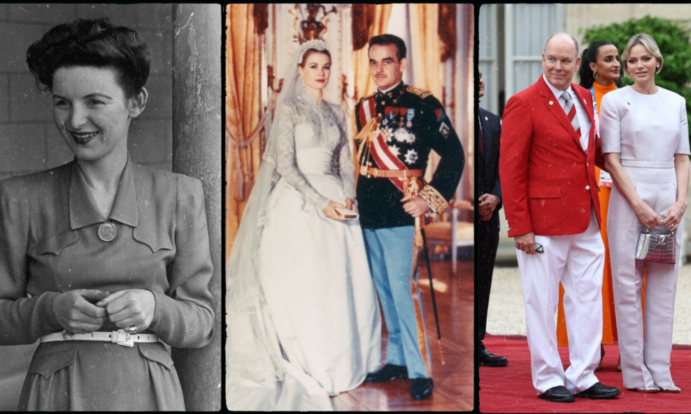 Antoinette od Monaka, Grace Kelly i princ Rainier III., Albert II. i princeza Charlene