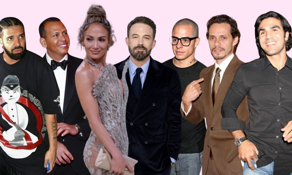 Jennifer Lopez, Alex Rodriguez, Drake, Ben Affleck, Casper Smart, Marc Anthony, Ojani Noa