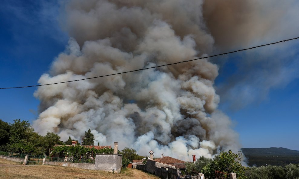 Veliki požar kod Barbana, Istra