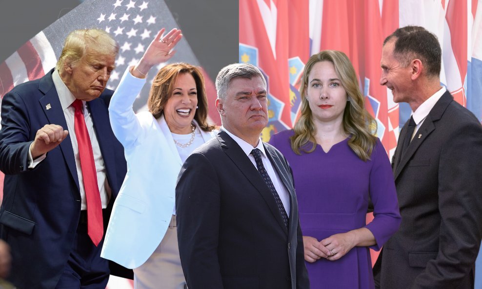 Donald Trump, Kamala Harris, Zoran Milanović, Marija Selak Raspudić, Dragan Primorac