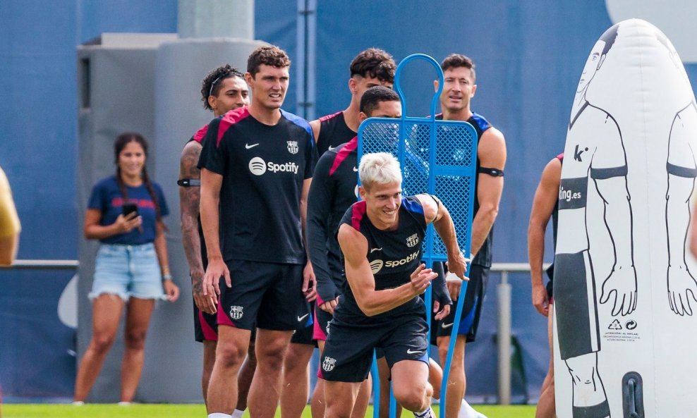 Dani Olmo na treningu Barcelone