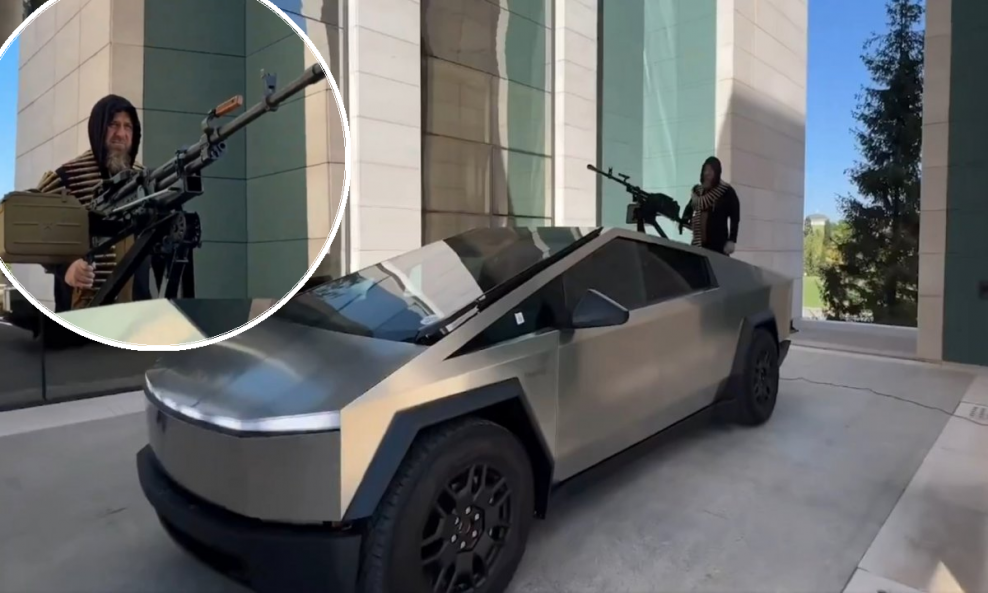 Ramzan Kadirov na vozilu Tesla Cybertruck