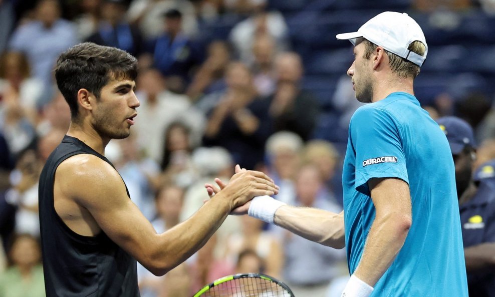 Carlos Alcaraz i Botic van de Zandschulp na kraju meča, US Open 2024