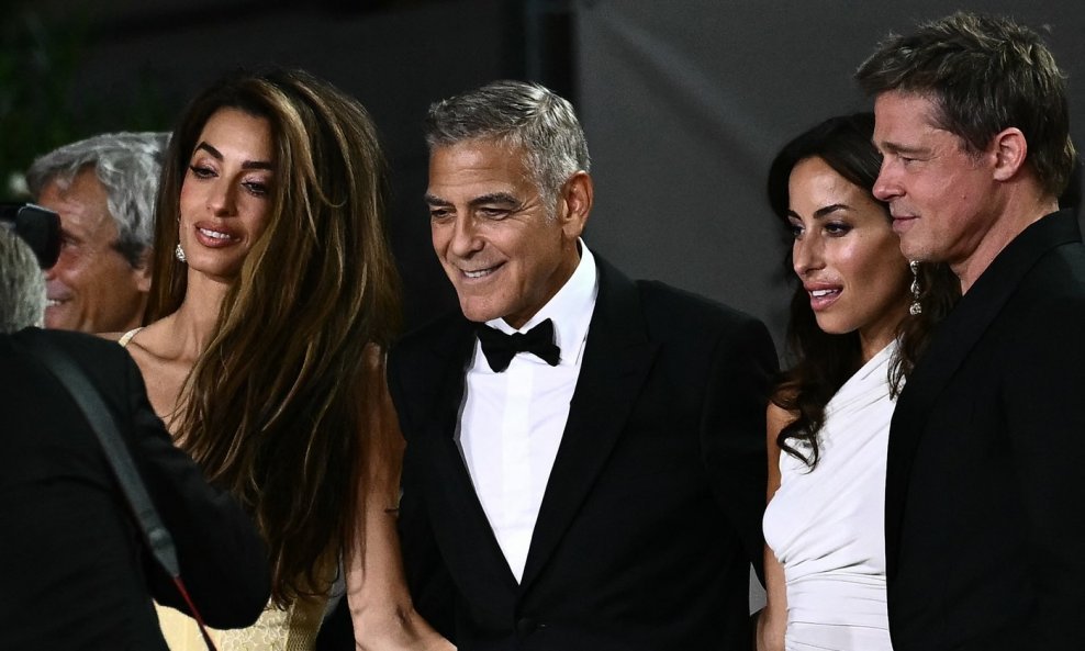 George Clooney i Amal Clooney, Brad Pitt i Ines de Ramon