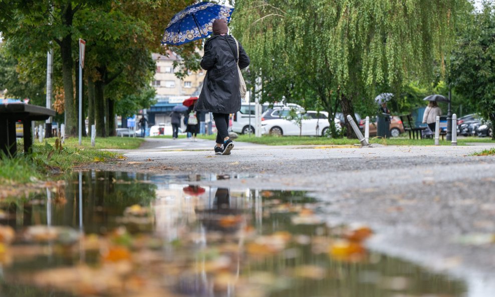 Kiša u Zagrebu (ilustracija)