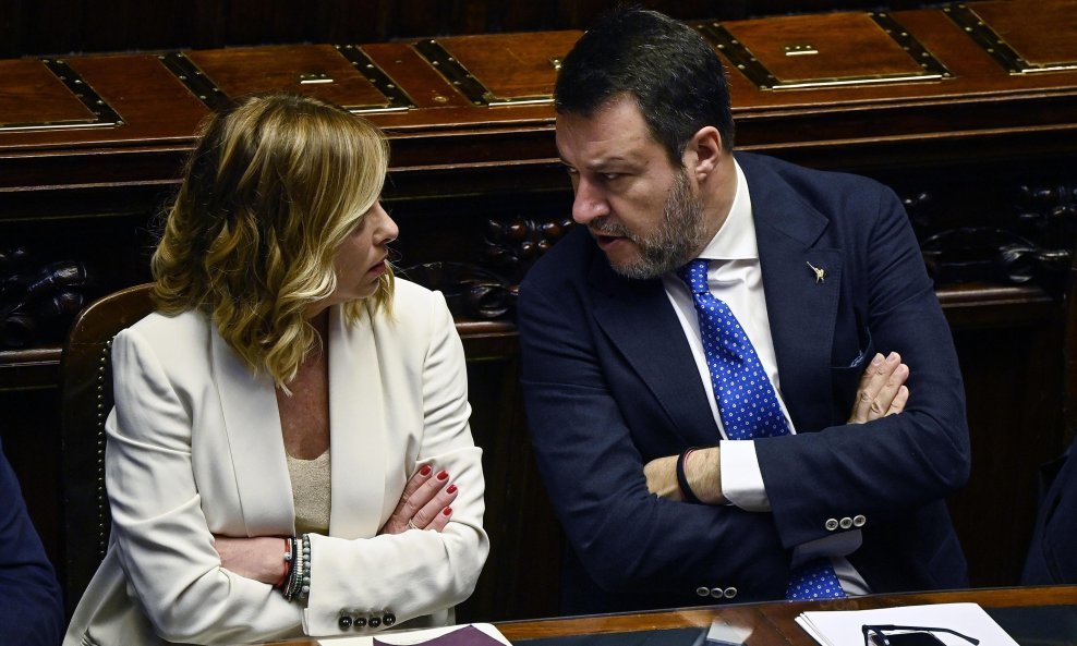 Giorgia Meloni i Matteo Salvini