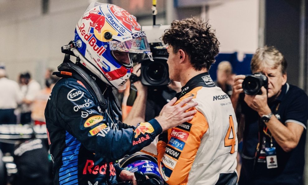 Max Verstappen i Lando Norris nakon VN Singapura