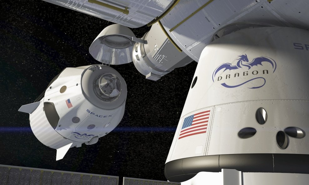 SpaceX-ova kapsula Dragon spaja se s Međunarodnom svemirskom postajom / Ilustracija