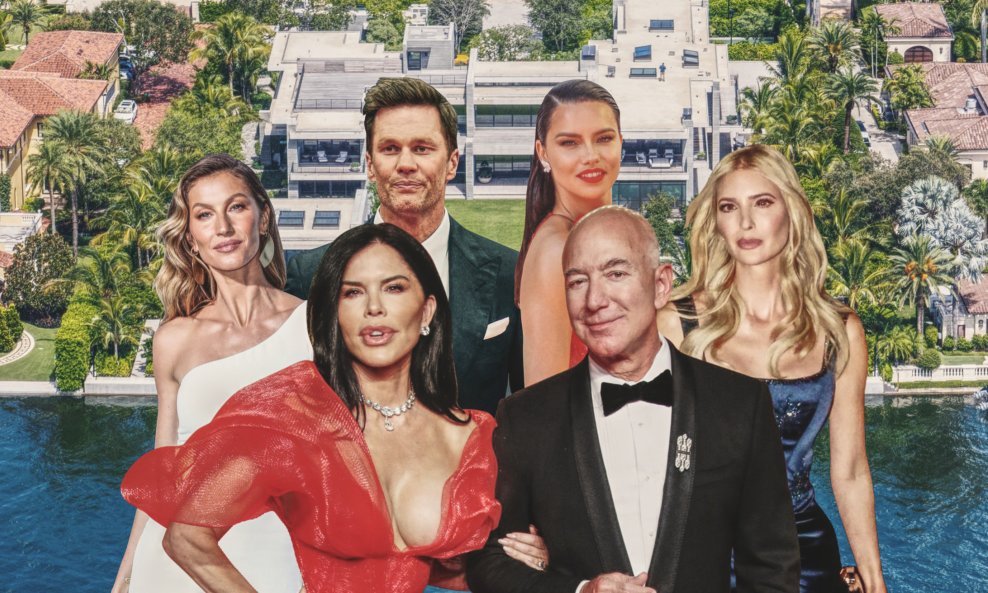 Gisele Bündchen, Lauren Sanchez, Jeff Bezos, Adriana Lima, Ivanka Trump, Tom Brady