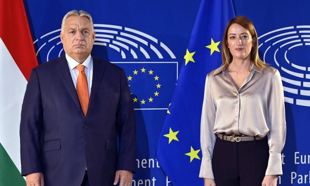 Viktor Orban i Roberta Metsola