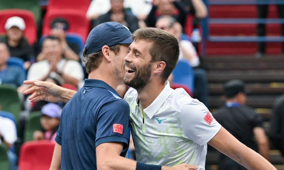 Nikola Mektić i Wesley Koolhof, proslava pobjede u Šangaju, 13.10.2024.