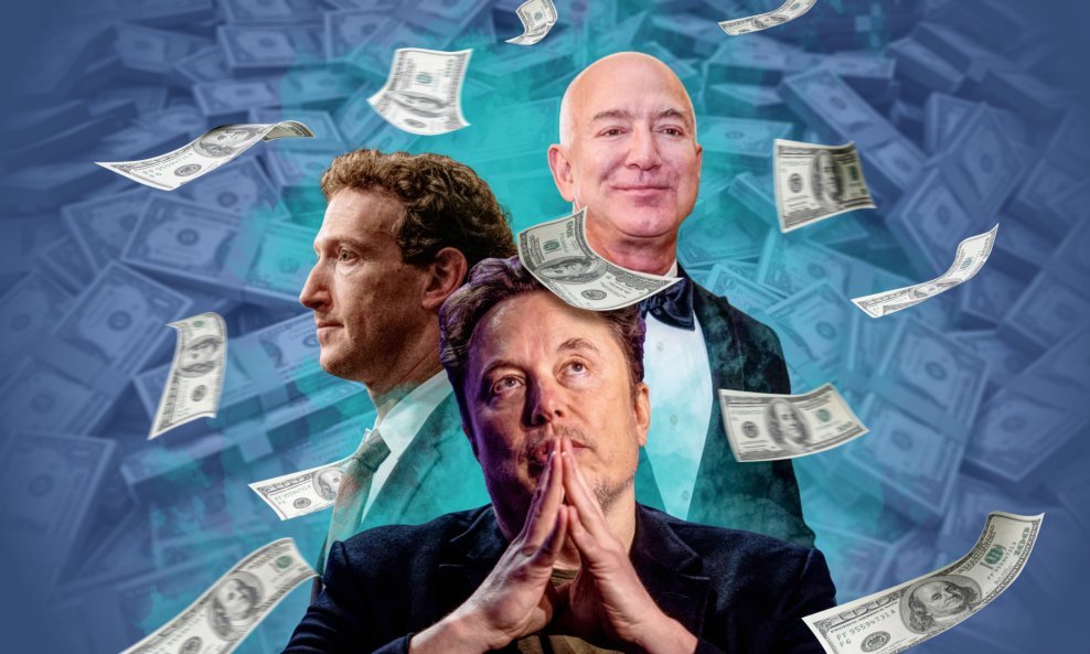 Mark Zuckerberg, Jeff Bezos, Elon Musk