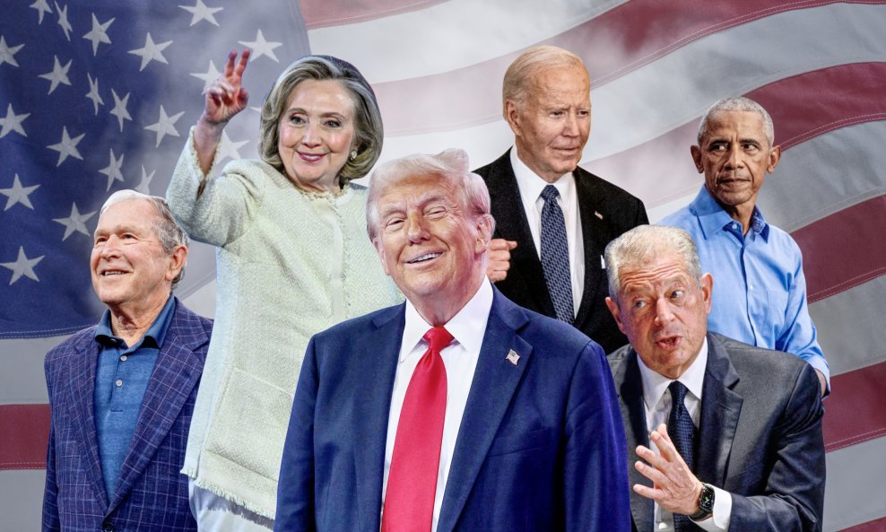 George W. Bush, Hillary Clinton, Donald Trump, Joe Biden, Al Gore, Barack Obama