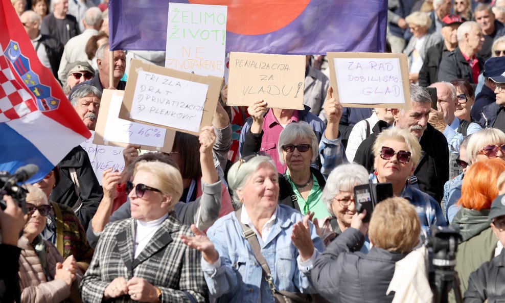 Posljednji prosvjed umirovljenika održan je početkom listopada u Zagrebu