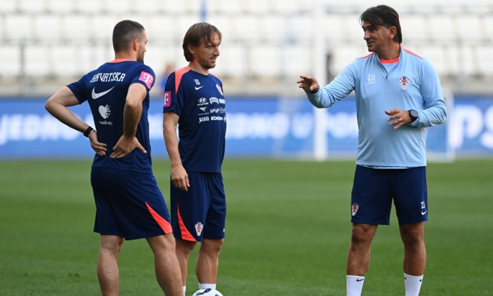 Mateo Kovačić, Luka Modrić i Zlatko Dalić Hrvatska