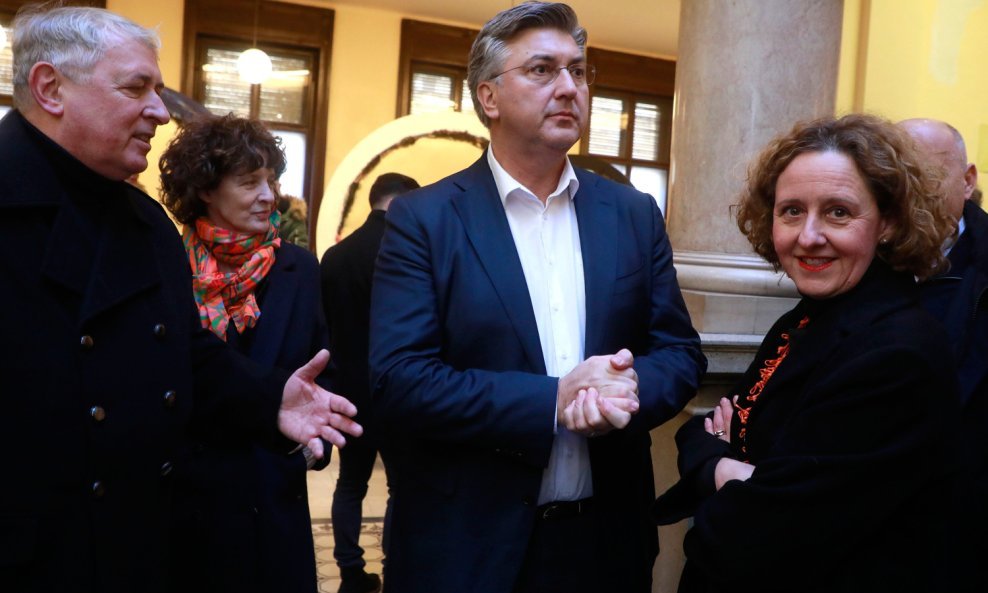 Andrej Plenković i Nina Obuljen Koržinek