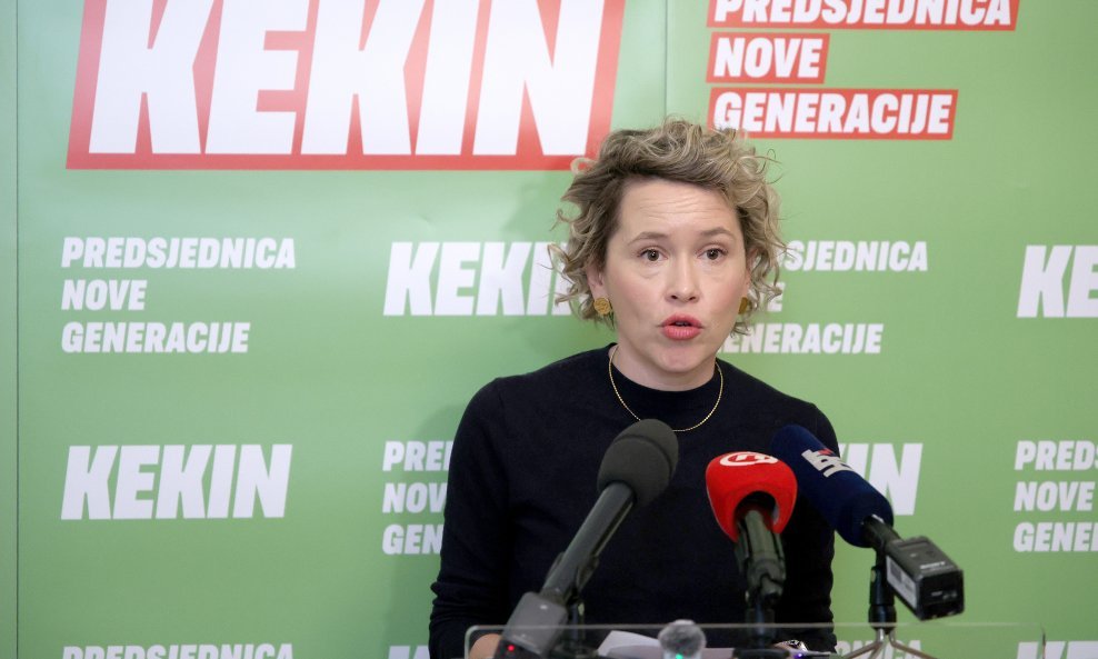 Ivana Kekin na konferenciji za novinare