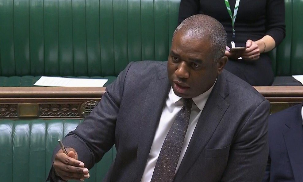 Britanski ministar vanjskih poslova David Lammy