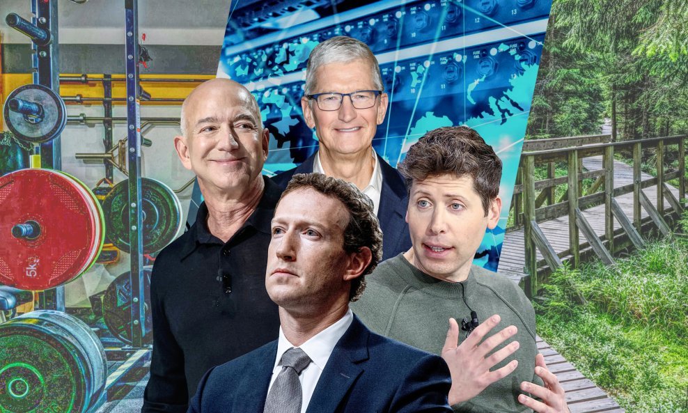 Jeff Bezos, Tim Cook, Mark Zuckerberg, Sam Altman