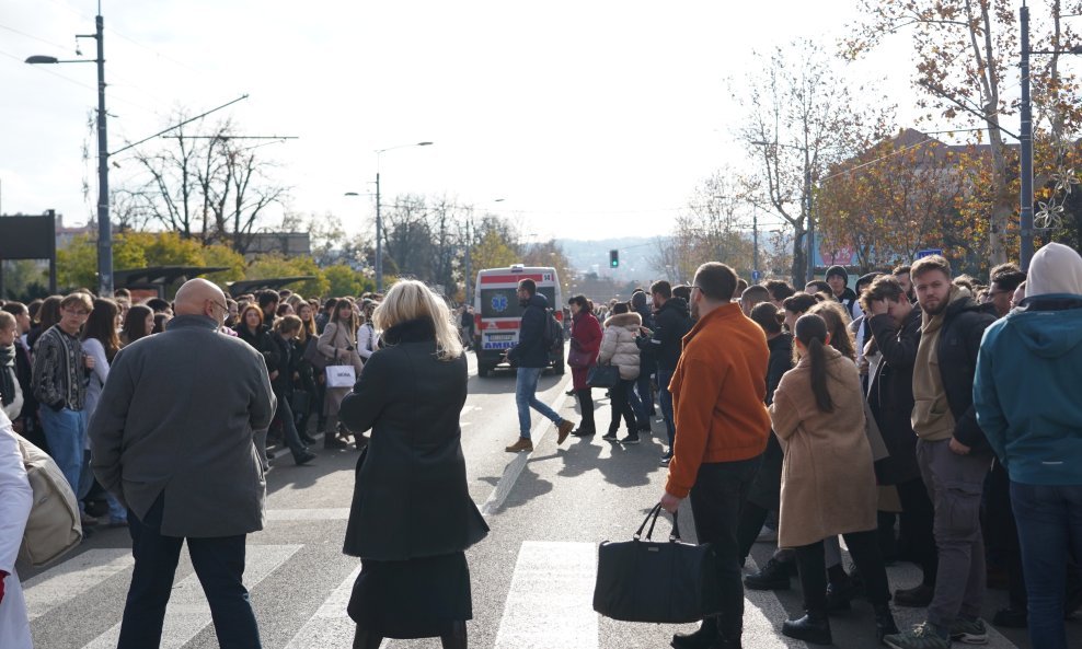 Prosvjed studenata medicine u Beogradu nakon tragedije u Novom Sadu (Ilustracija)