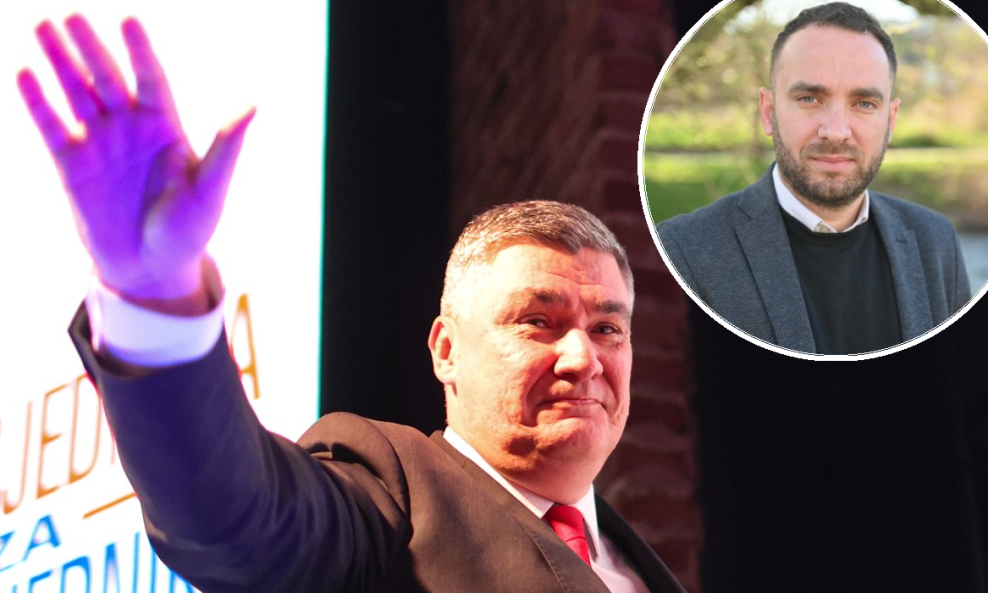 Predsjednik Zoran Milanović i politolog Ivan Kraljević (u krugu)