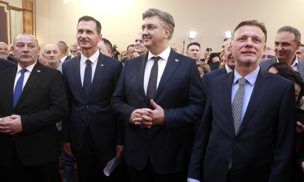 Dragan Primorac, Andrej Plenković i Gordan Jandroković