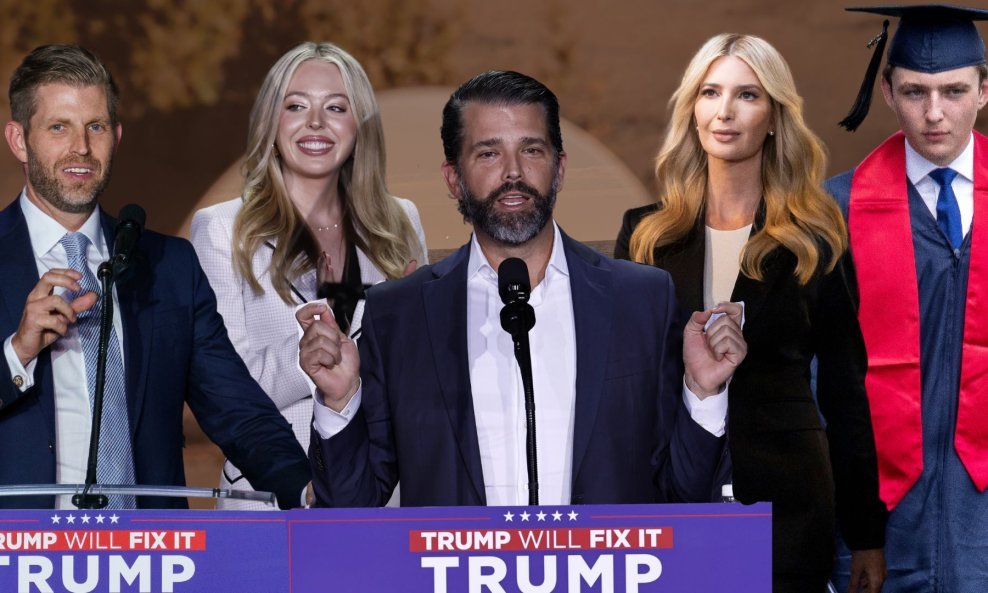 Eric, Tiffany, Donald Jr., Ivanka i Barron Trump