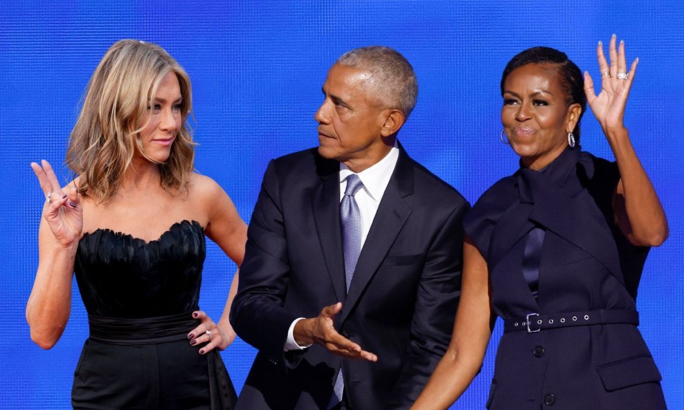 Jennifer Aniston, Barack i Michelle Obama