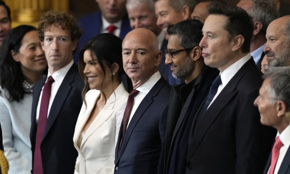 Milijarderi na inauguraciji Donalda Trumpa: Mark Zuckerberg, Jeff Bezos i Elon Musk