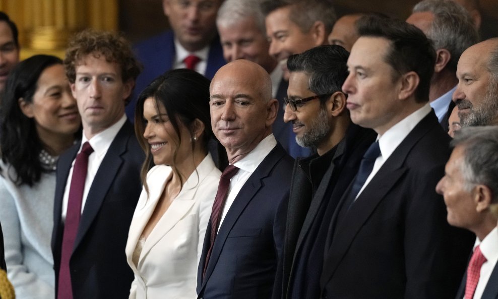 Mark Zuckerberg, Lauren Sanchez, Jeff Bezos, Elon Musk