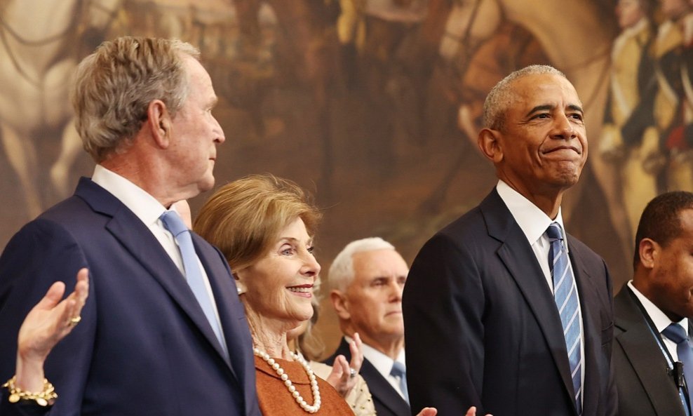 George W. Bush, Laura Bush i Barack Obama