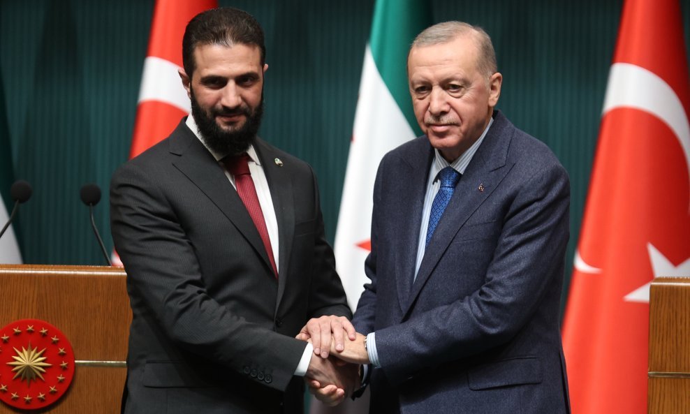 Ahmed al-Šara i Recep Tayyip Erdogan