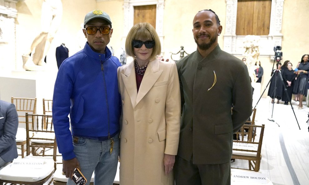 Pharrell Williams, Anna Wintour i Lewis Hamilton