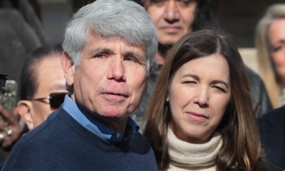 Rod Blagojevich sa suprugom Patti nakon što ga je Trump abolirao 2020.