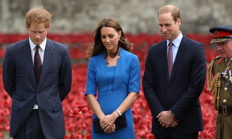 Kate Middleton i prinčevi William i Harry