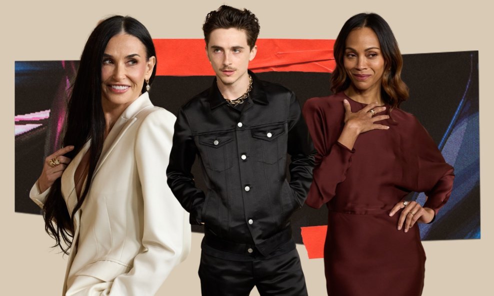 Demi Moore, Timothee Chalamet i Zoe Saldana - zvijezde ovogodišnje sezone nagrada u Hollywoodu