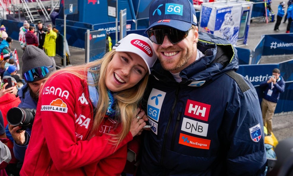 Mikaela Shiffrin i Aleksander Aamodt Kilde