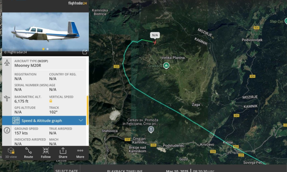 Nestali zrakoplov - FlightRadar24