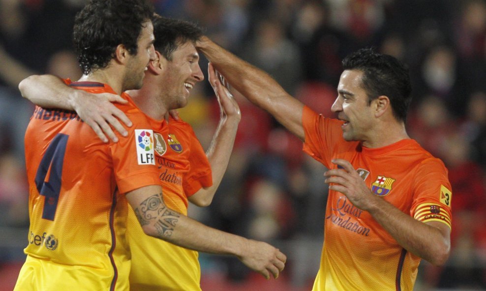 Fabregas, Messi i Xavi