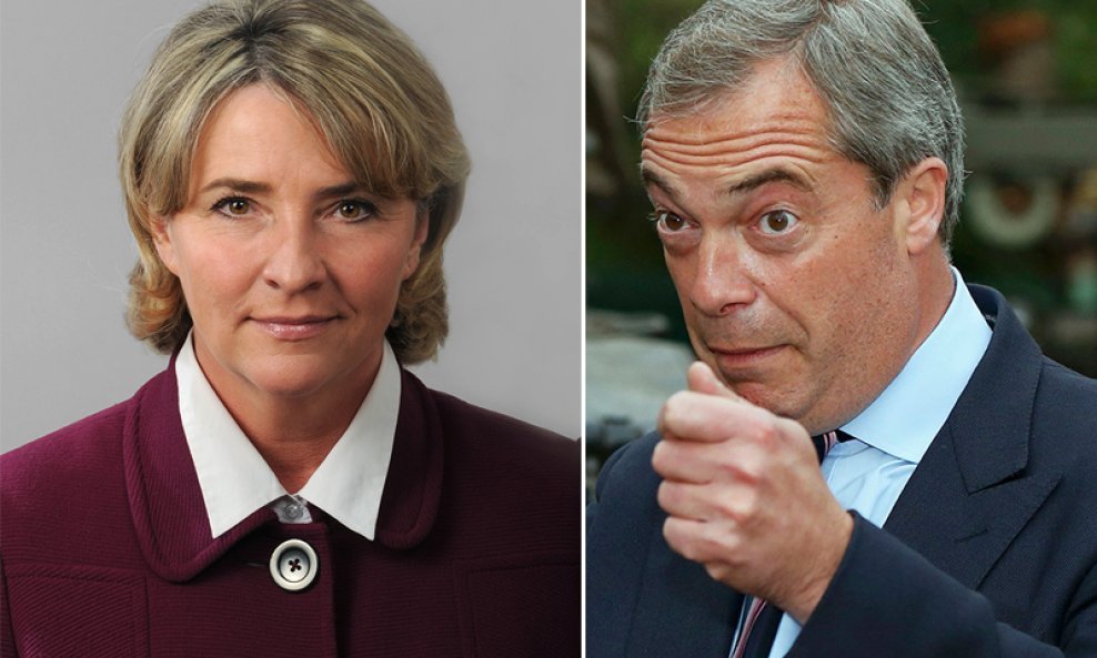 Iveta Grigule i Nigel Farage