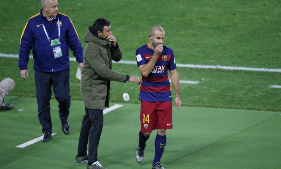 Javier Mascherano Luis Enrique FC Barcelona